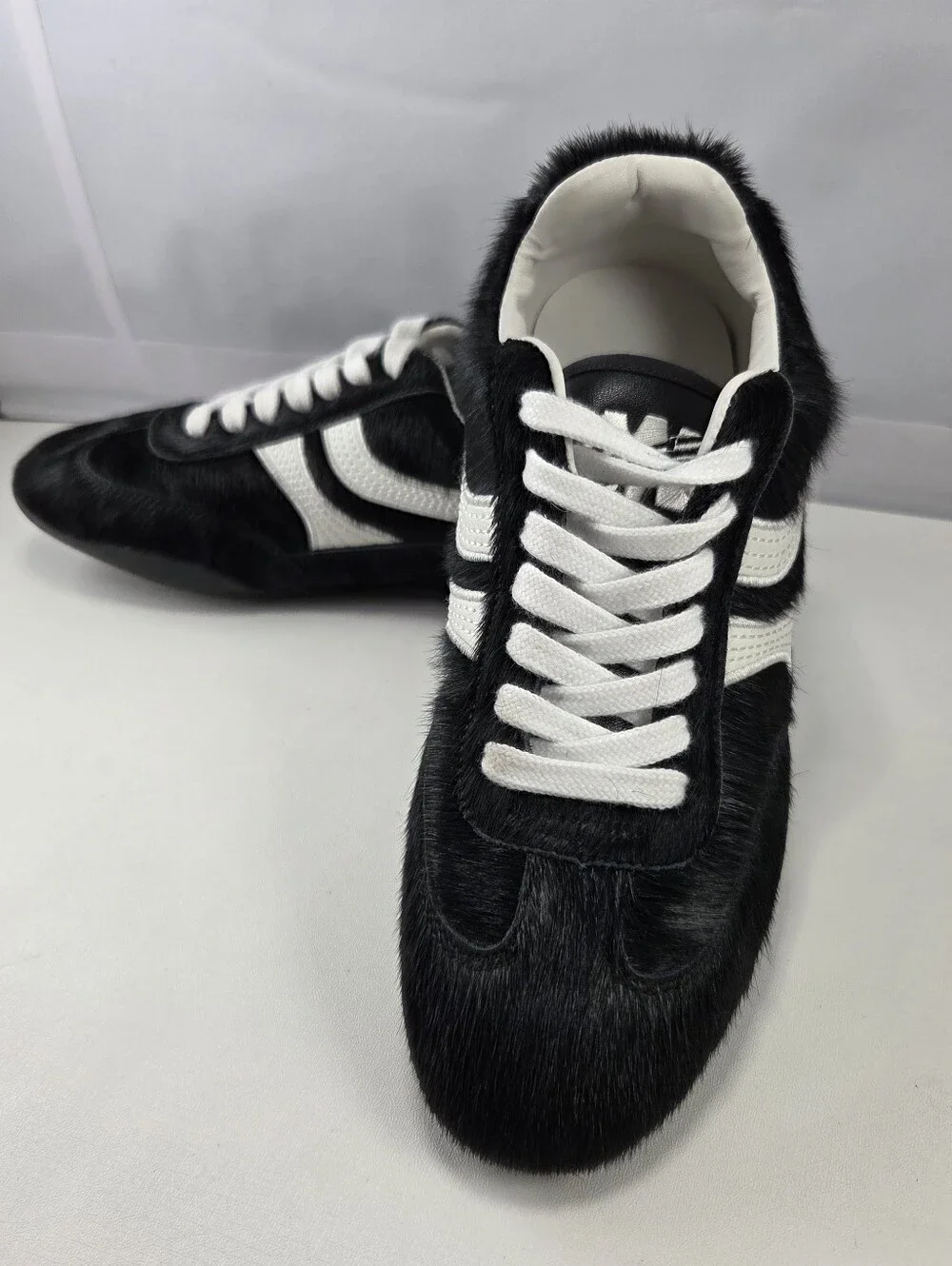 Steve Madden Dobson Black Calf Hair Sneakers Size 7